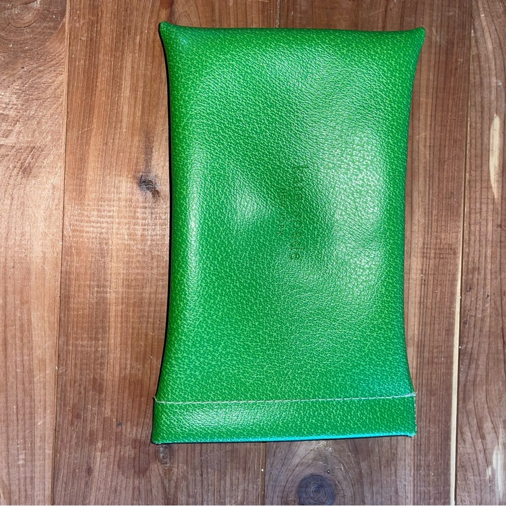Kate Spade Green Leather Sunglass Eyeglass Case